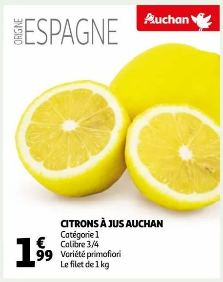 citrons à jus auchan
