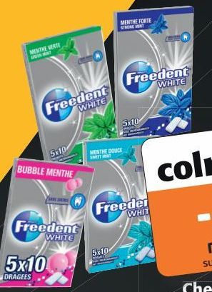 Chewing-gums sans sucres Freedent White 