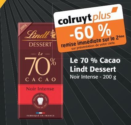 Le 70% Cacao Lindt Dessert 