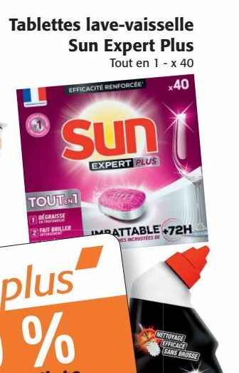 Tablettes lave-vaisselle Sun Expert Plus 