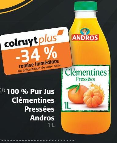 100% Pur Jus Clémentines Pressées Andros