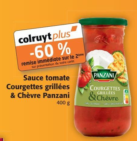 Sauce tomate Courgettes grillées et chèvre Panzani