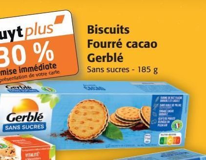 Biscuits fourrés cacao Gerblé