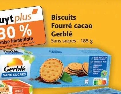 biscuits fourrés cacao gerblé