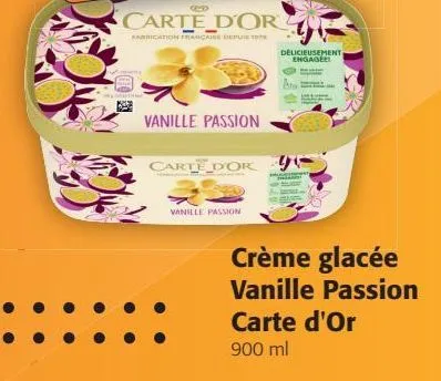 crème glacée vanille passion carte d'or