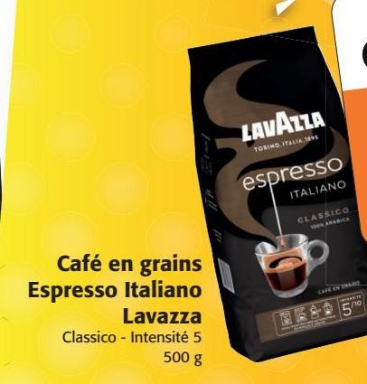 Café en grains Espresso Italiano lavazza