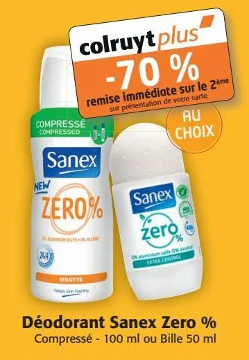 déodorant sanex zero %