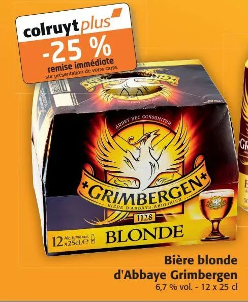 bière blonde d'abbaye grimbergen 