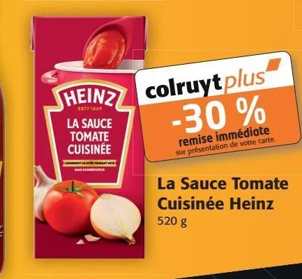 la sauce tomate cuisinée heinz