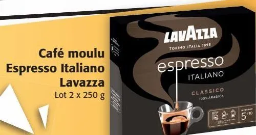 café moulu espresso italiano lavazza