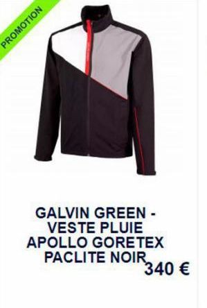 PROMOTION  GALVIN GREEN - VESTE PLUIE APOLLO GORETEX  PACLITE NOIR  340 € 
