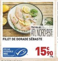 PÉCHE DURABLE  MSC  www.mw.ang  დამენი ვინ ი  ი  FILET DE DORADE SÉBASTE  Pe  Pêchée en  ATL NORD-EST  Lek 