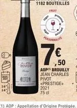 aide  justlink  hvot  lager  personnalite  puissa  €  ,50  aop brouilly  jean charles pivot  *prestige 2021 75 dl  (1) aop: appellation d'origine protégée. 