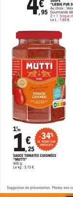 tomates cuisinées Mutti