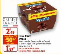 crèmes renversées Danette