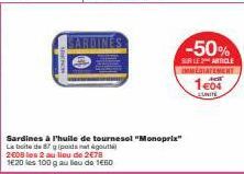 sardines à l'huile 