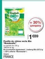 bonduele, bio  hall lude  +30% offerts  1 €89 