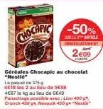 céréales chocapic chocapic