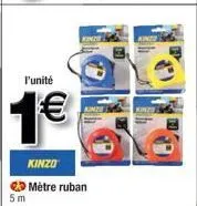 l'unité  1€  5m  kinzo mètre ruban  call  kinty 