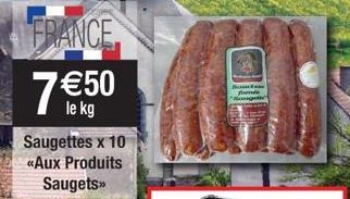 FRANCE  7 €50  Saugettes x 10 «Aux Produits Saugets>>  Santos funde "Nang 