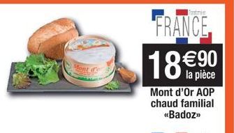 Mont  Tastie  FRANCE  18 €90  la pièce  Mont d'Or AOP chaud familial <<Badoz>> 