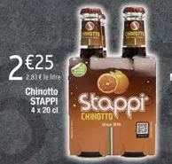2.81 € le lire  chinotto stappi 4 x 20 cl  ingets  ch  stappi  chinotto 