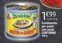 Contorno  PASTACON SARDE  8,29 € lekg Condimento per pastar con sarde CONTORNO 240 g 