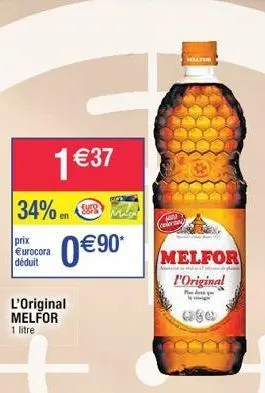 1 €37  34% en  prix  eurocora déduit  0€90 melfor  l'original  www  milfor 