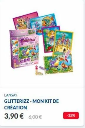 lansay  miloptere  glitterizz-mon kit de création  3,90€ 6,00 €  -35% 