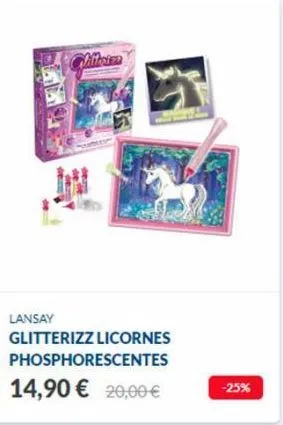 moter  m  lansay glitterizz licornes  phosphorescentes 14,90 € 20,00 €  -25% 
