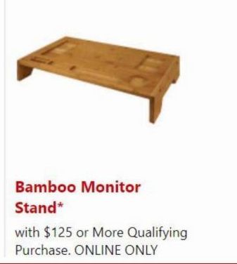 Bamboo Monitor Stand* 
