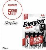 A PARTIR DE  LE LOT  Energizer  Energizer  MAX  AA PACK  100% 