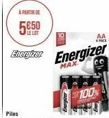 a partir de  le lot  energizer  energizer  max  aa pack  100% 