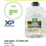 L'UNITE  6€90  XP  EXTRUPLAST  Lave glace-15 arbre vert Bidon de 5L  Le litre: 1€38  LAVE-GLACE 