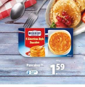 MCENNEDY  6 American Style Pancakes  Pancakes  Prodult frais  300  159  300g 