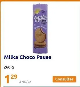 milka choco pause  260 g  29  12⁹  4.96/ka  milka  chic pa  