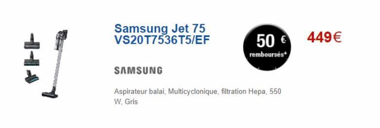 aspirateur balai Samsung