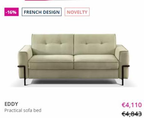 EDDY  Practical sofa bed  -16% FRENCH DESIGN NOVELTY  €4,110 €4,843 