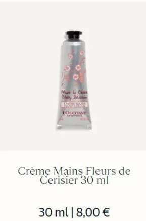 m 3 ca clan blu  loccitane  crème mains fleurs de cerisier 30 ml  30 ml | 8,00 € 