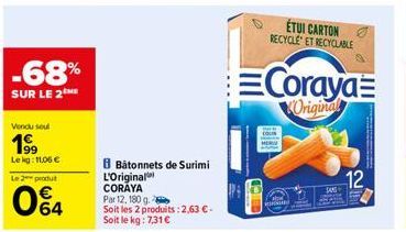 bâtonnets de surimi Coraya