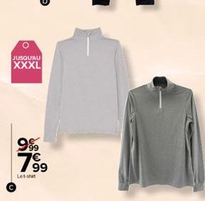 O  JUSQU'AU  XXXL  999⁹9 €  7.99  Let-shirt 