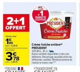 crème fraîche Président