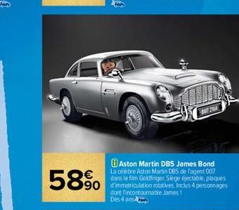 58% 390  Aston Martin DB5 James Bond La célèbre Aston Martin DB5 de fagent 007 dans le film Goldfinger, Siège ejectable, plaques  dont l'incontournable James !  Dès 4 ans  50  BUT 26 