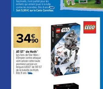 34%  AT-ST de Hoth™ Les fans de Star Wars: L'Empire contre-attaque vont adorer cette toute première version en briques LEGO' de TAT-ST de la bataille de Hoth. Dès 9 ans  SAYFA  STAR WARS  LEGO 