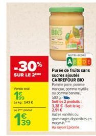 purée de fruits Carrefour