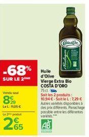 huile d'olive vierge Costa