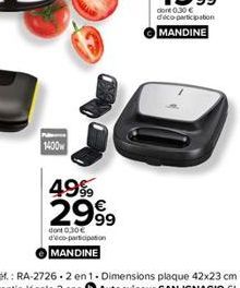 1400  49%  2999  dont 0,30€ d'éco-partiopason MANDINE 