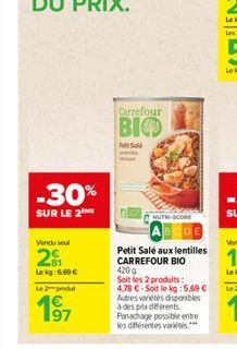 lentilles Carrefour