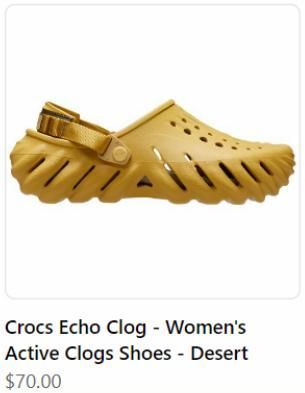 Crocs Echo Clog - Women's Active Clogs Shoes - Desert $70.00 