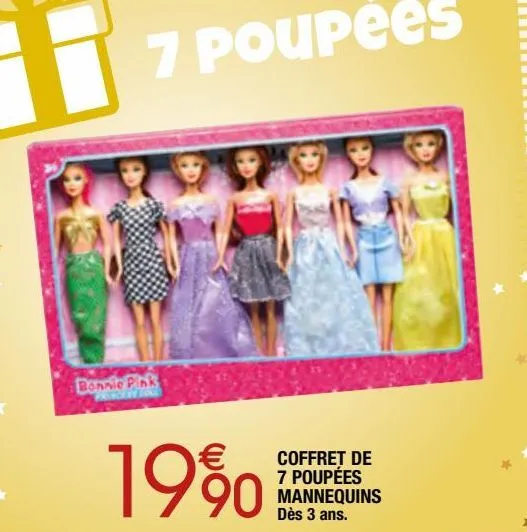 coffret de 7 poupées mannequins